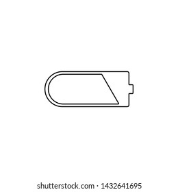 charged battery icon. Element of web for mobile concept and web apps icon. Outline, thin line icon for website design and development, app development
