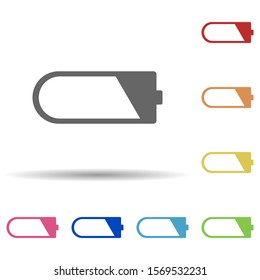Charged battery in multi color style icon. Simple glyph, flat vector of web icons for ui and ux, website or mobile application