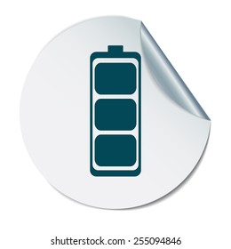charged battery. symbol a charged battery. icon energy