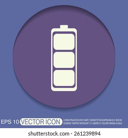 charged battery. symbol a charged battery. icon energy