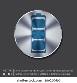 charged battery. symbol a charged battery. icon energy