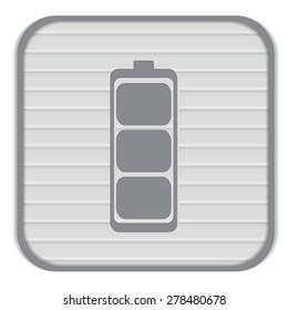 charged battery. symbol a charged battery. icon energy