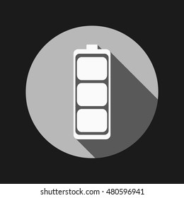 charged battery. symbol a charged battery. icon energy