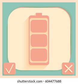 charged battery. symbol a charged battery. icon energy