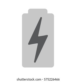 Charged darck battery icon over white background. Vector illustration