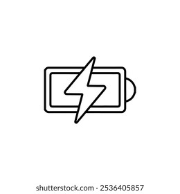 charged icon Flat logo isolated symbol