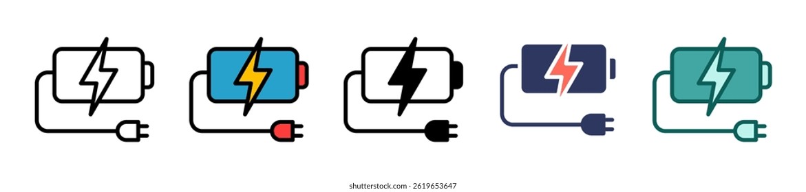 Charged Icon multiple Vector Illustration