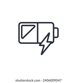 charged icon. vector.Editable stroke.linear style sign for use web design,logo.Symbol illustration.