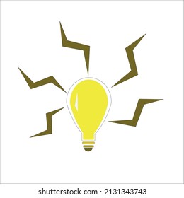 charged light bulb in vectorized format