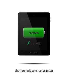 Charged tablet, turn off the power
