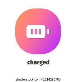 Charged vector icon for web and mobile applications