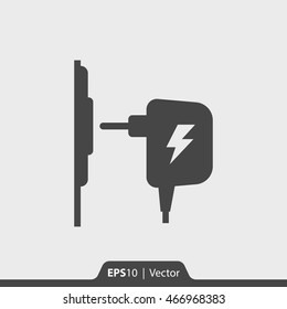Charger AC adapter vector icon for web