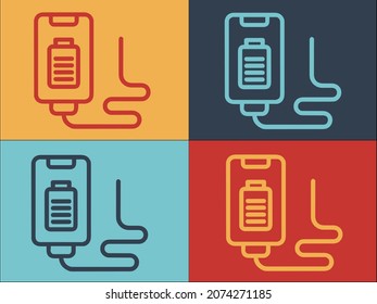 Charger Adapter Cable Logo Template, Simple Flat Icon of plug,charger,adapter