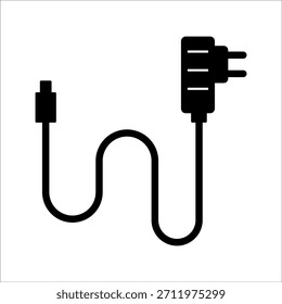 Icono del adaptador del cargador. Signo de unidad flash. Carga USB. Cargador del teléfono móvil. Cargador de teléfono móvil Clip art.