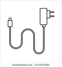 Icono del adaptador del cargador. Signo de unidad flash. Carga USB. Cargador del teléfono móvil. Cargador de teléfono móvil Clip art.