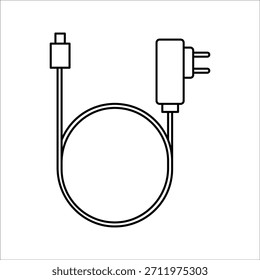Icono del adaptador del cargador. Signo de unidad flash. Carga USB. Cargador del teléfono móvil. Cargador de teléfono móvil Clip art.