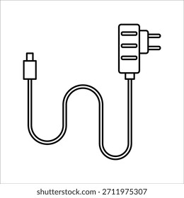 Icono del adaptador del cargador. Signo de unidad flash. Carga USB. Cargador del teléfono móvil. Cargador de teléfono móvil Clip art.