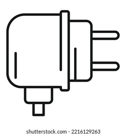 Charger adapter icon outline vector. Battery charge. Cell mobile