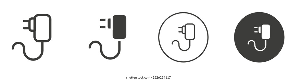 Charger adapter icon Simple outline vector logo