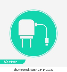 Charger adapter vector icon sign symbol