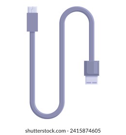 Charger cable icon cartoon vector. Low plug cell. Tool intelligent