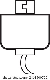 icono del cable del cargador eps 10