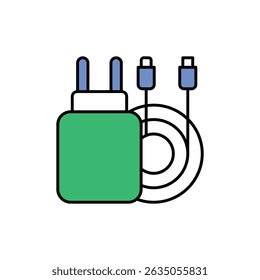 Charger Cable Icon vector stock illustration