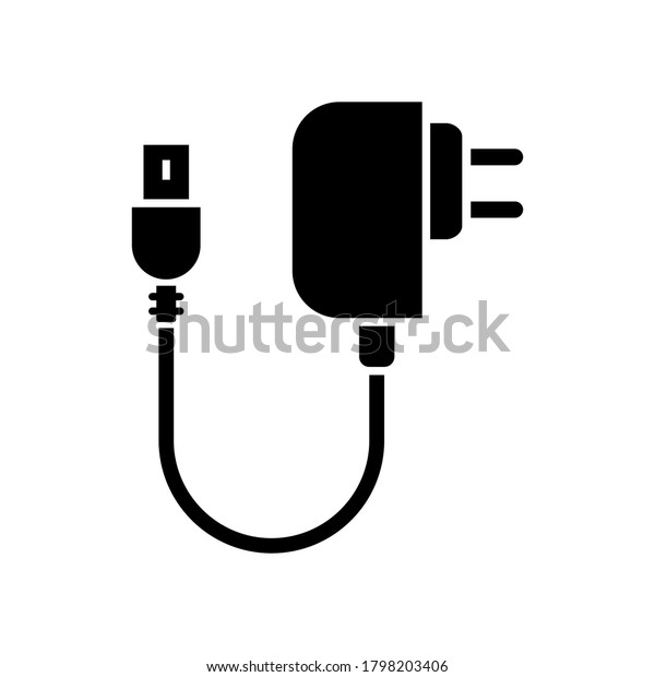 Charger Cable Vector Icon Sign Symbols Stock Vector (Royalty Free ...