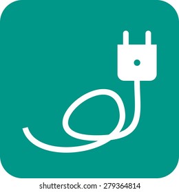 Charger, cable, wire icon vector image. Can also be used for energy and technology. Suitable for web apps, mobile apps and print media.
