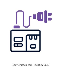 charger camera dual tone icon. vector icon for your website, mobile, presentation, and logo design.
