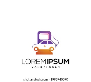 charger car icon logo design template
