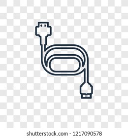 Charger concept vector linear icon isolated on transparent background, Charger concept transparency concept in outline style