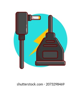 charger connector cable vector illustration design