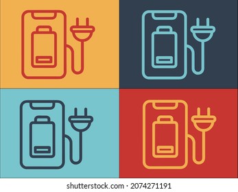 Charger Device Logo Template, Simple Flat Icon of technology,charger,battery