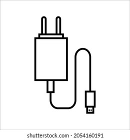 icono de charger Flat sobre fondo blanco
