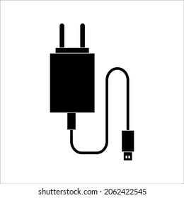 icono de charger Flat sobre fondo blanco