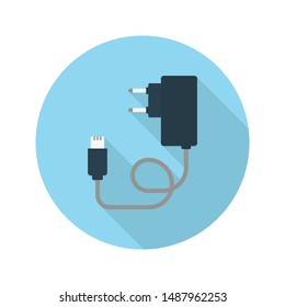 charger glyph flat vector icon