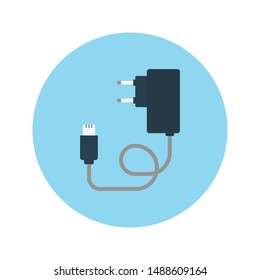 charger glyph flat vector icon