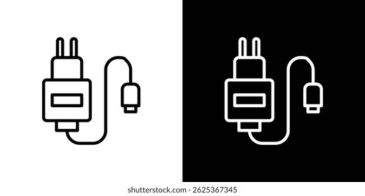 Icono de cargador de trazo de concepto sobre fondo blanco