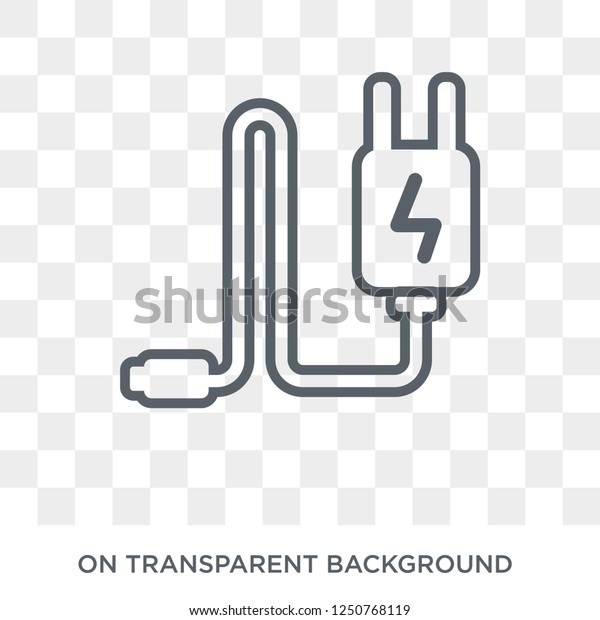Charger icon. Charger design concept from\
Electronic devices collection. Simple element vector illustration\
on transparent\
background.