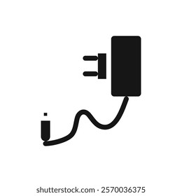 Charger icon Flat simple outline set