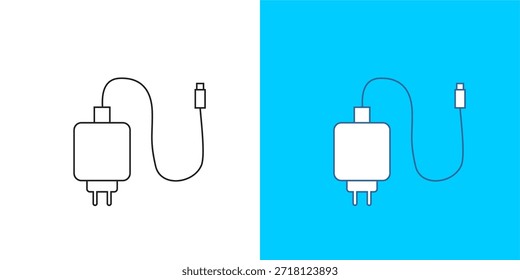 Vector del logotipo del icono del cargador aislado