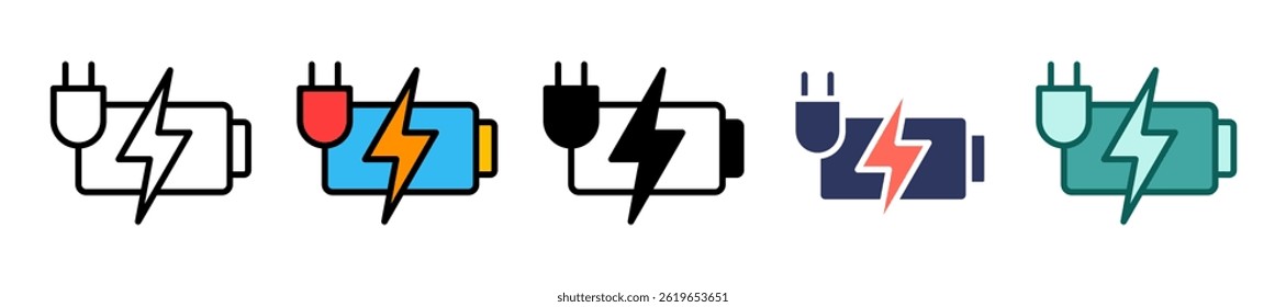 Charger Icon multiple Vector Illustration