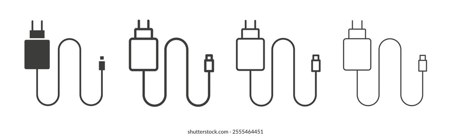 Charger icon pack. vector illustration