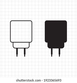 conjunto de iconos de cargador, icono del cargador de smartphone,