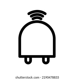 Charger icon with signal. icon related to electronic, technology, smart device, line icon style. Simple design editable