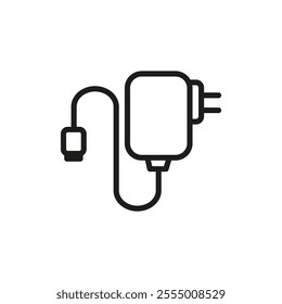 Charger icon Simple thin line flat symbol