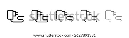 Charger icon Simple thin line flat symbol