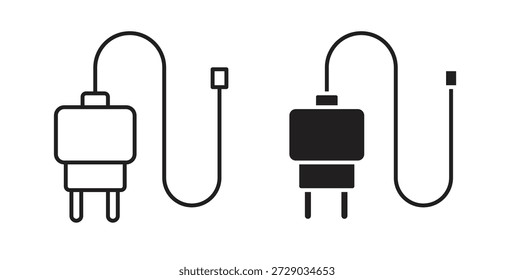Vectores simples del icono del cargador en negro, convenientes para los proyectos