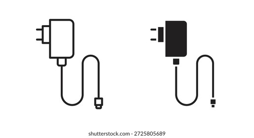 Charger icon symbol. Vector EPS 10. line and glyph icon